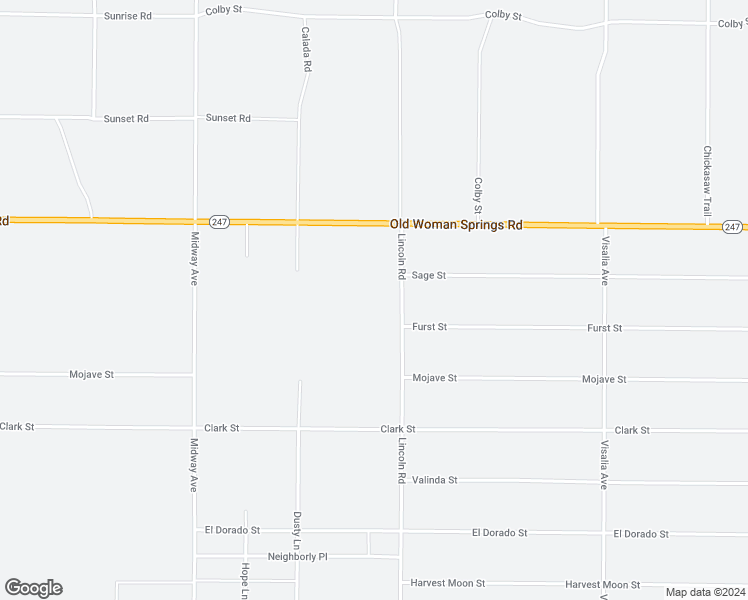 map of restaurants, bars, coffee shops, grocery stores, and more near 10350 Lincoln Road in Lucerne Valley