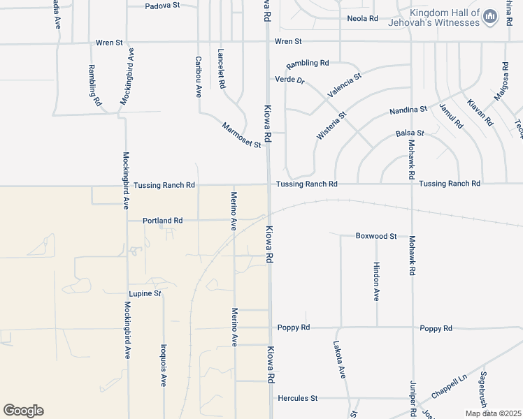 map of restaurants, bars, coffee shops, grocery stores, and more near 10420 Kiowa Road in Apple Valley