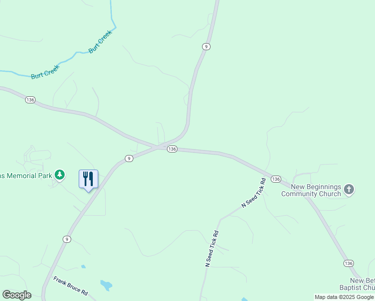 map of restaurants, bars, coffee shops, grocery stores, and more near 0 Georgia 136 in Dawsonville