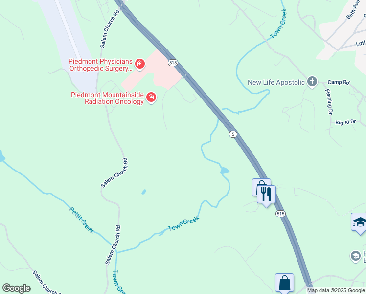 map of restaurants, bars, coffee shops, grocery stores, and more near 264 Bill Hasty Boulevard in Jasper