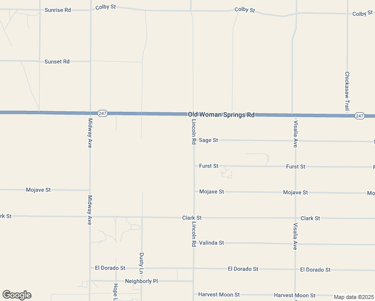 map of restaurants, bars, coffee shops, grocery stores, and more near 10350 Lincoln Road in Lucerne Valley