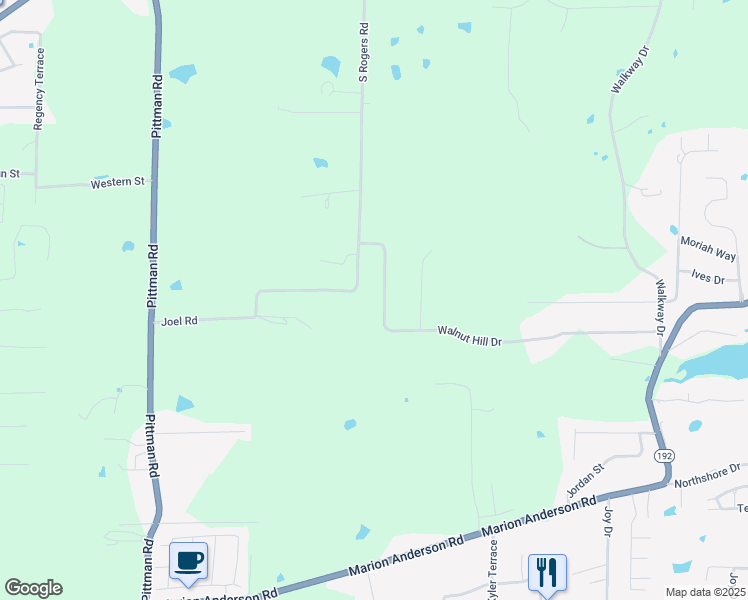 map of restaurants, bars, coffee shops, grocery stores, and more near 509 Walnut Hill Drive in Hot Springs