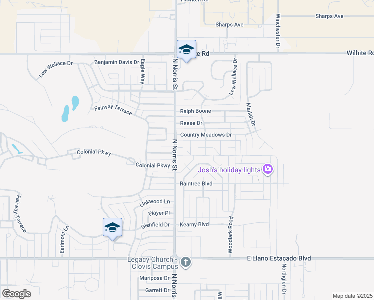 map of restaurants, bars, coffee shops, grocery stores, and more near 128 Mollie Court in Clovis