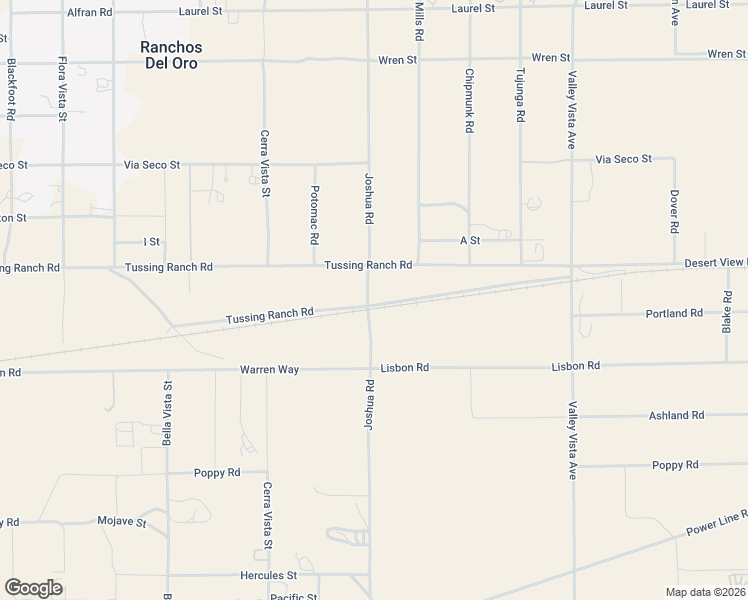 map of restaurants, bars, coffee shops, grocery stores, and more near Joshua Road in Apple Valley