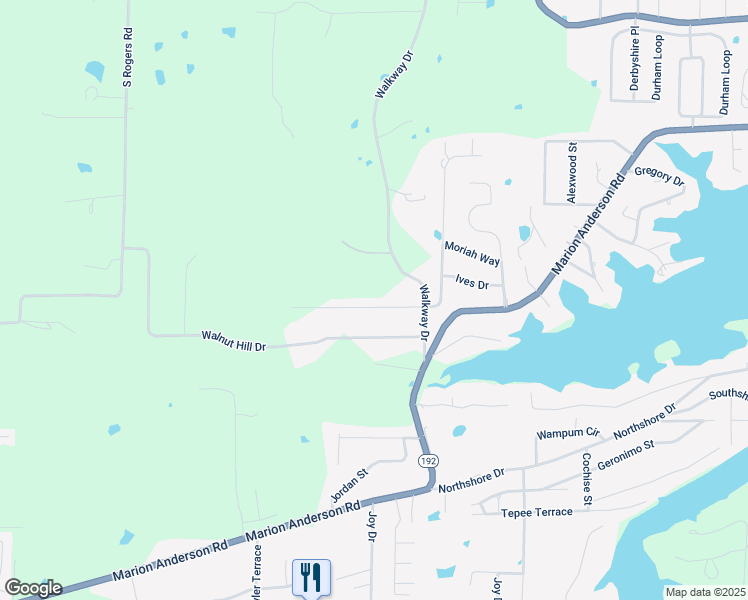 map of restaurants, bars, coffee shops, grocery stores, and more near 150 White Eagle Trail in Garland County