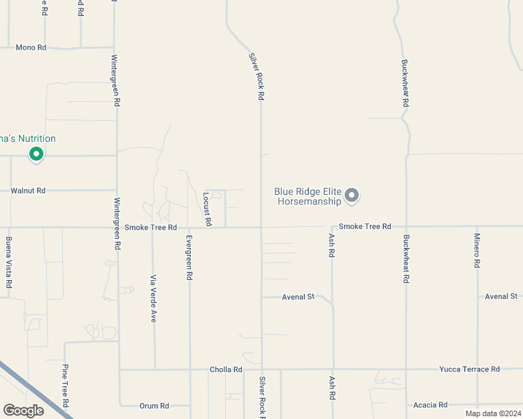 map of restaurants, bars, coffee shops, grocery stores, and more near Silver Rock Road in Pinon Hills