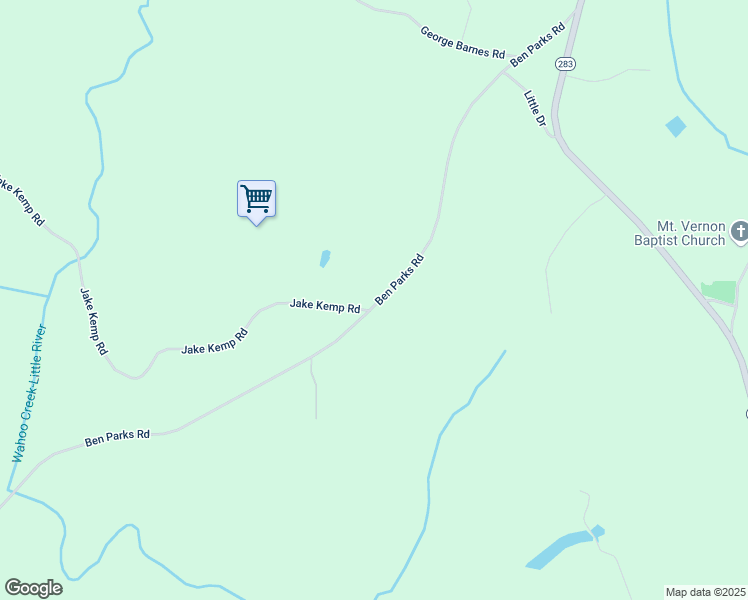 map of restaurants, bars, coffee shops, grocery stores, and more near 6607 Ben Parks Road in Murrayville