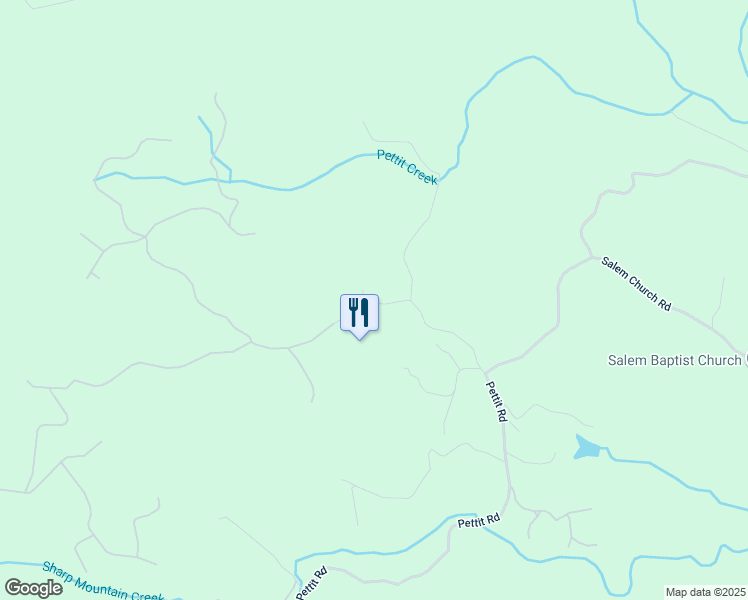 map of restaurants, bars, coffee shops, grocery stores, and more near 104 Sharp Mountain Parkway in Jasper
