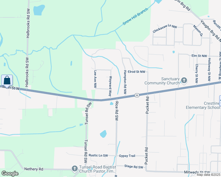 map of restaurants, bars, coffee shops, grocery stores, and more near 206 Wayward Way in Hartselle