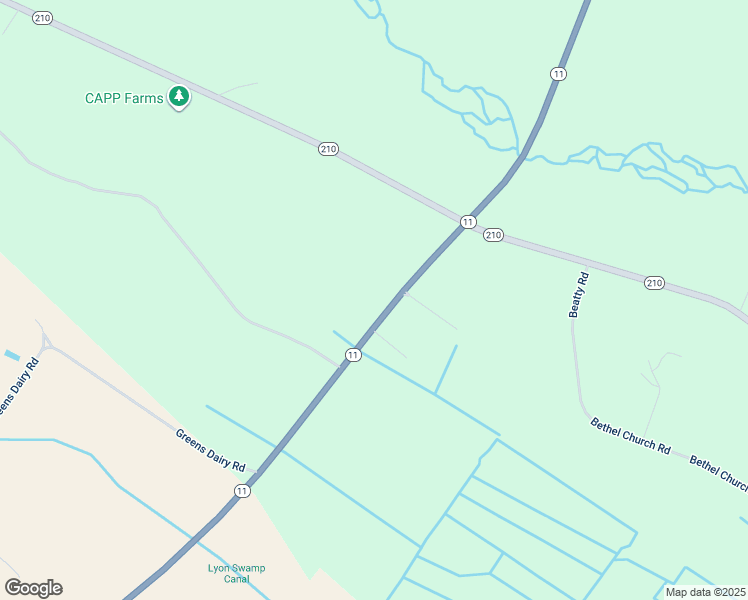 map of restaurants, bars, coffee shops, grocery stores, and more near 4633 North Carolina 11 in Kelly