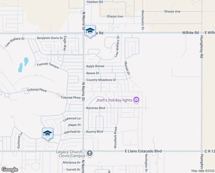 map of restaurants, bars, coffee shops, grocery stores, and more near 216 Cades Court in Clovis