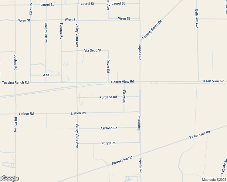 map of restaurants, bars, coffee shops, grocery stores, and more near 23940 Portland Road in Apple Valley