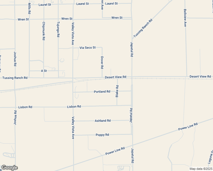 map of restaurants, bars, coffee shops, grocery stores, and more near 23940 Portland Road in Apple Valley