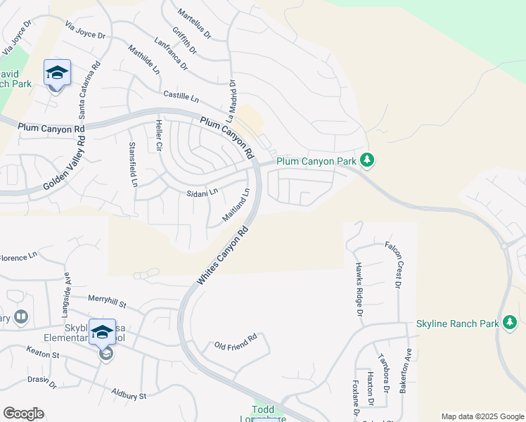 map of restaurants, bars, coffee shops, grocery stores, and more near 28450 Whites Canyon Road in Santa Clarita