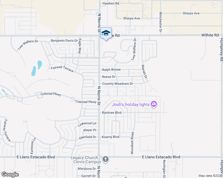 map of restaurants, bars, coffee shops, grocery stores, and more near 136 Cades Court in Clovis