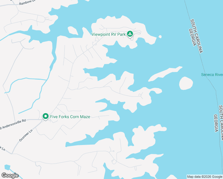 map of restaurants, bars, coffee shops, grocery stores, and more near 501-589 Hidden Point Road in Hartwell