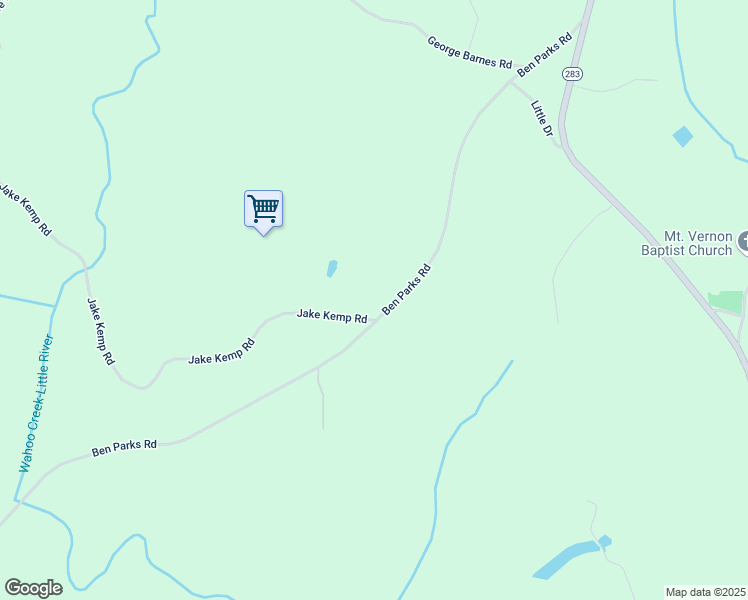 map of restaurants, bars, coffee shops, grocery stores, and more near 6607 Ben Parks Road in Murrayville