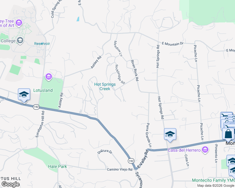 map of restaurants, bars, coffee shops, grocery stores, and more near 771 Garden Lane in Montecito