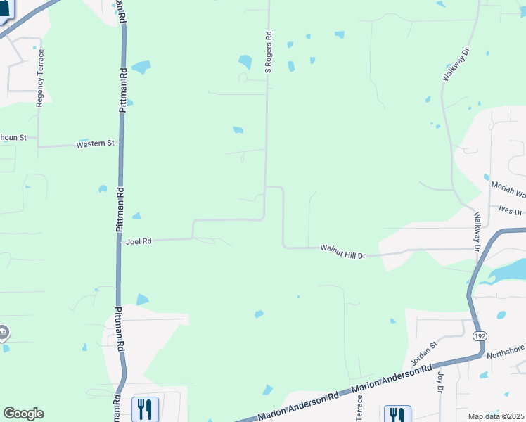 map of restaurants, bars, coffee shops, grocery stores, and more near 509 Walnut Hill Drive in Hot Springs