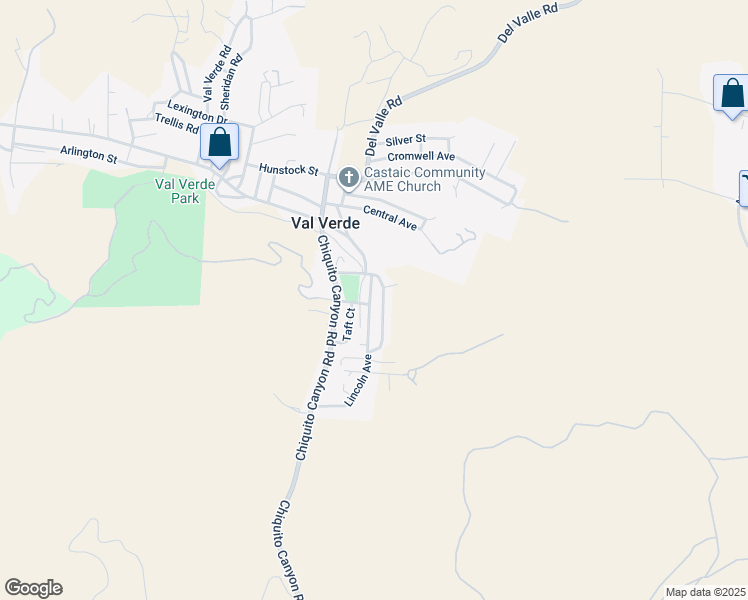 map of restaurants, bars, coffee shops, grocery stores, and more near 28718 Lincoln Avenue in Castaic