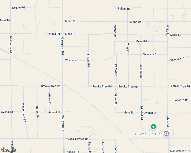 map of restaurants, bars, coffee shops, grocery stores, and more near 10627 Shasta Road in Phelan