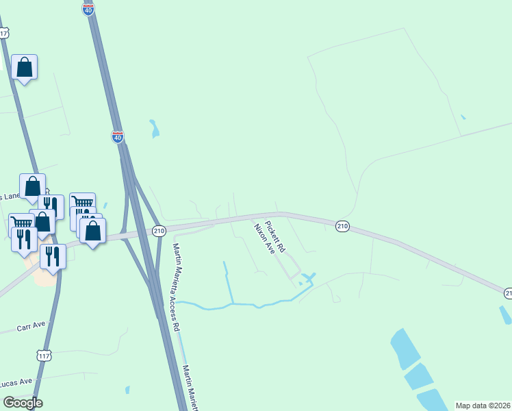 map of restaurants, bars, coffee shops, grocery stores, and more near 12822 Highway 210 in Rocky Point