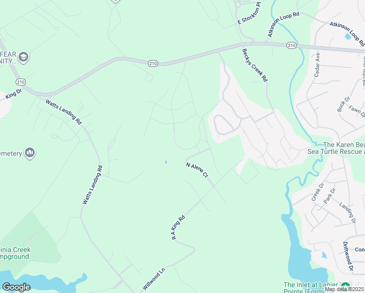 map of restaurants, bars, coffee shops, grocery stores, and more near 424 Northern Pintail Place in Hampstead