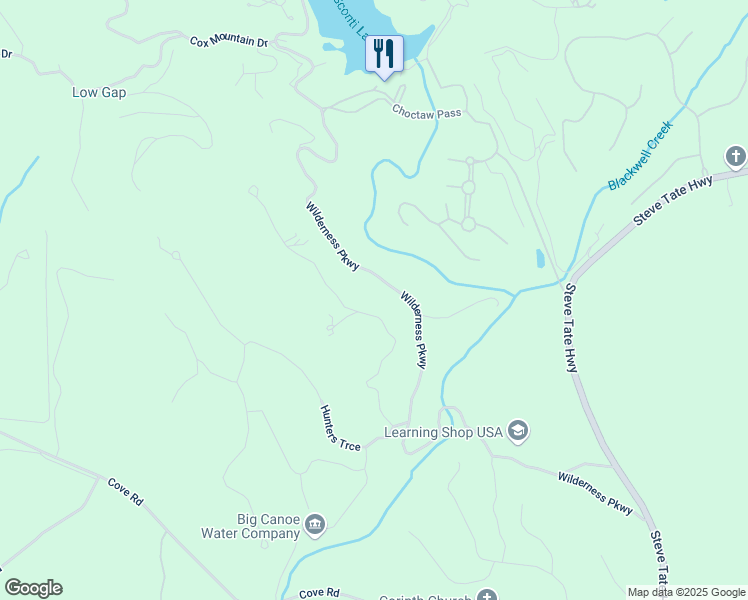 map of restaurants, bars, coffee shops, grocery stores, and more near 374 Shetland Trce in Jasper