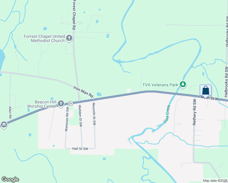 map of restaurants, bars, coffee shops, grocery stores, and more near 2339 Alabama 36 in Hartselle