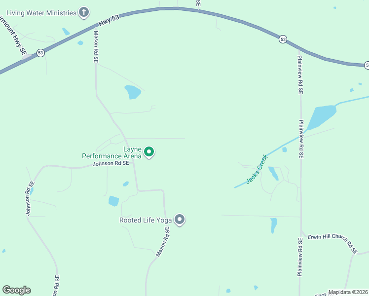 map of restaurants, bars, coffee shops, grocery stores, and more near 249 Cooper Road Southeast in Calhoun