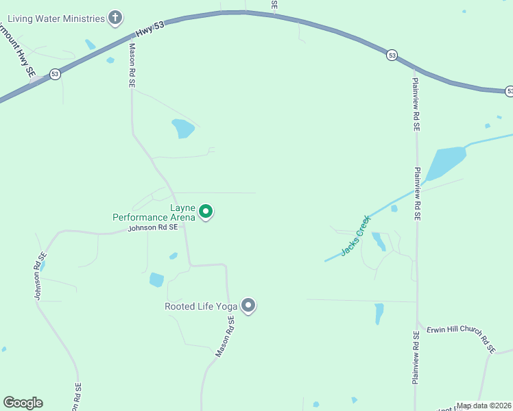 map of restaurants, bars, coffee shops, grocery stores, and more near 249 Cooper Road Southeast in Calhoun