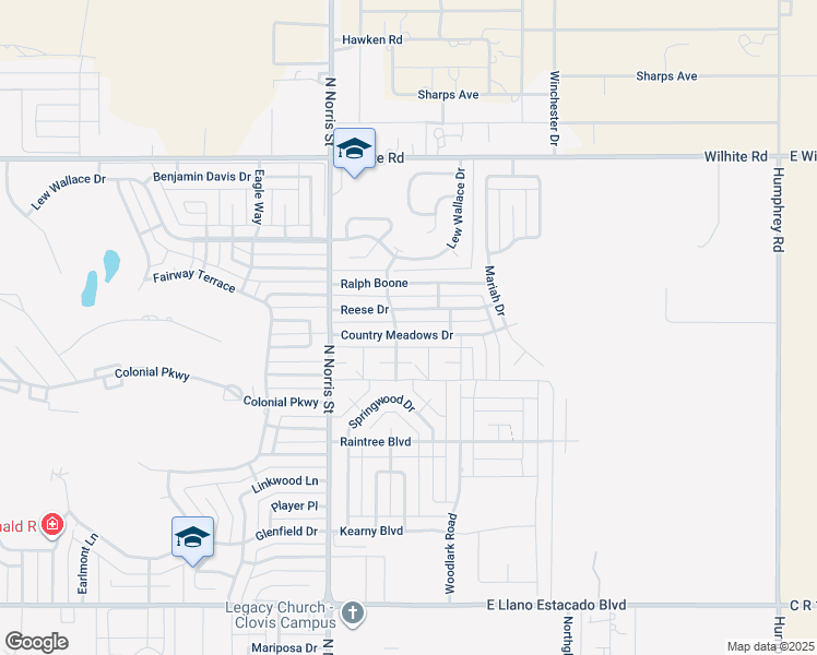 map of restaurants, bars, coffee shops, grocery stores, and more near 2204 Country Meadows Drive in Clovis