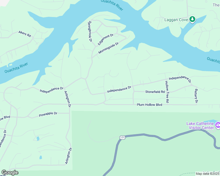 map of restaurants, bars, coffee shops, grocery stores, and more near 505 Independence Drive in Hot Springs