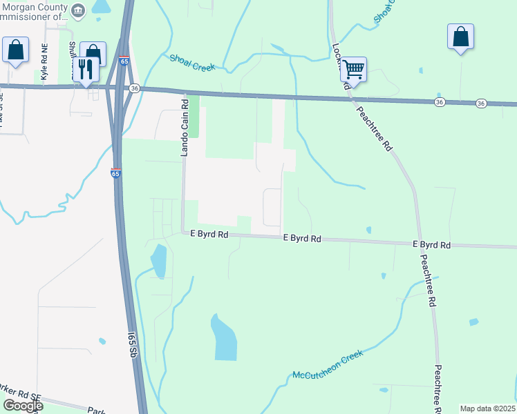 map of restaurants, bars, coffee shops, grocery stores, and more near 407 Pembrooke Circle Southeast in Hartselle