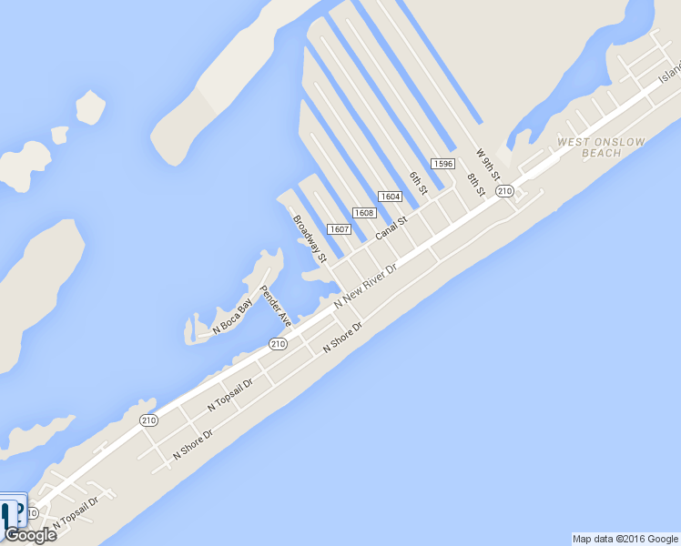 map of restaurants, bars, coffee shops, grocery stores, and more near 912 Broadway Street in Surf City