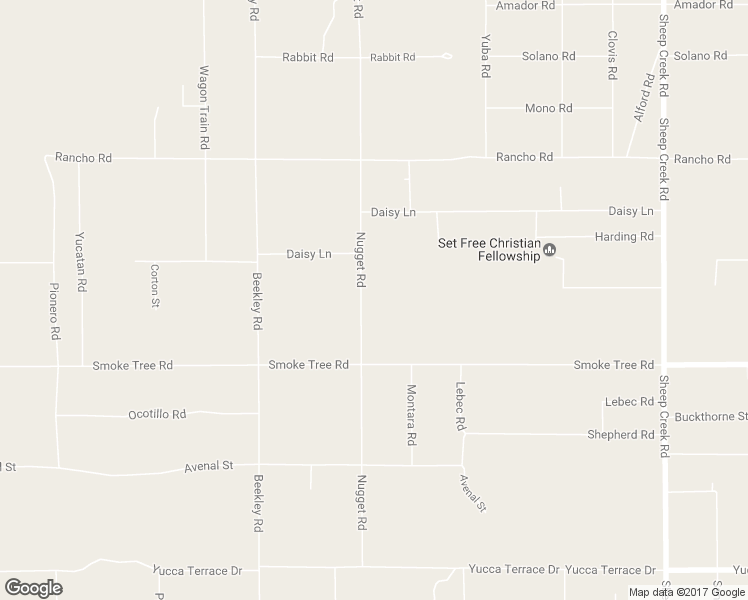 map of restaurants, bars, coffee shops, grocery stores, and more near 10627 Nugget Road in Phelan