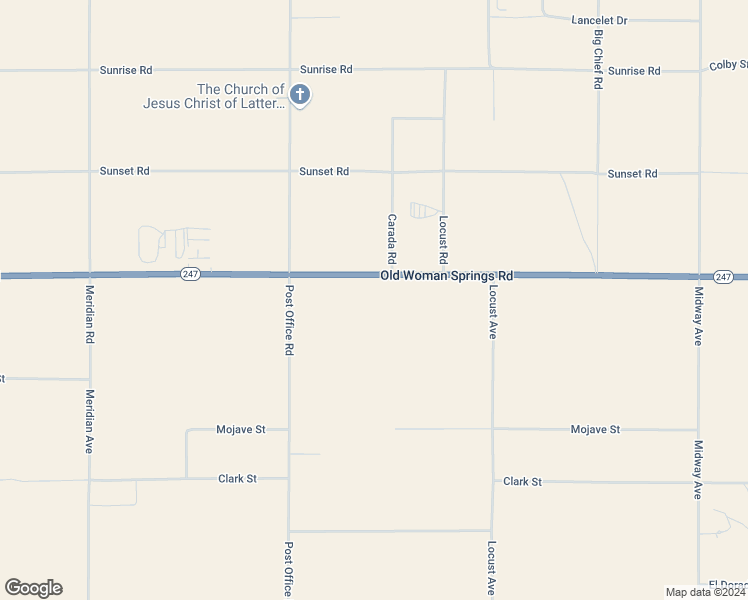 map of restaurants, bars, coffee shops, grocery stores, and more near Old Woman Springs Road in Lucerne Valley