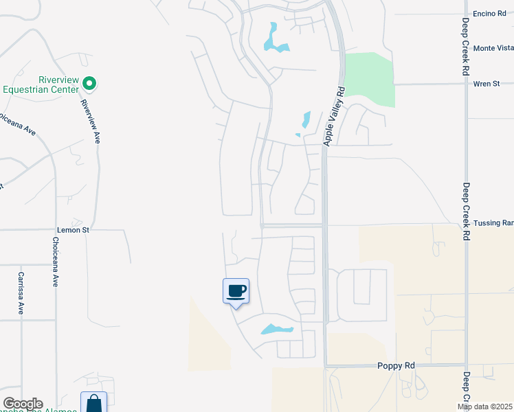 map of restaurants, bars, coffee shops, grocery stores, and more near 10436 Bridge Haven Road in Apple Valley