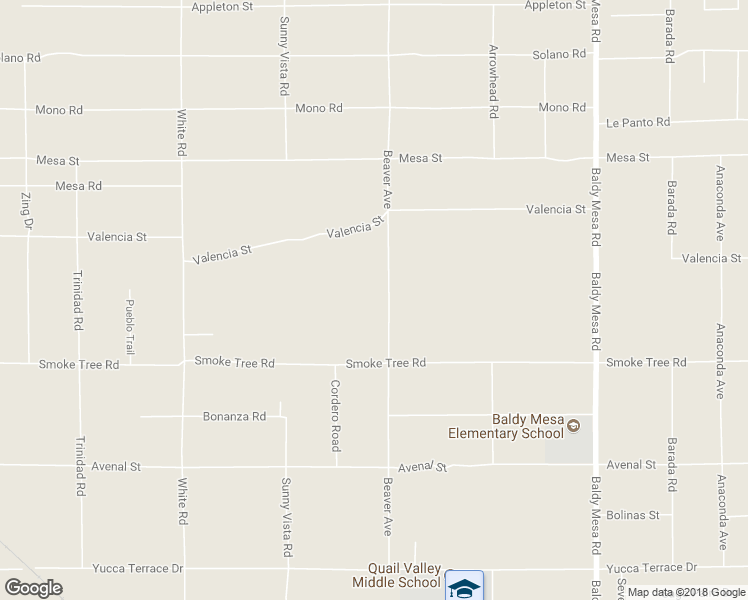 map of restaurants, bars, coffee shops, grocery stores, and more near 10626 Beaver Avenue in Phelan