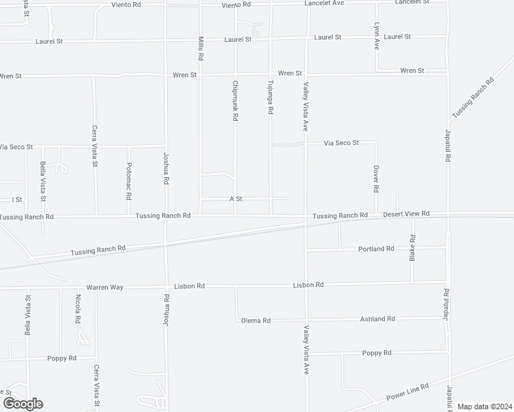 map of restaurants, bars, coffee shops, grocery stores, and more near 23560 Tussing Ranch Road in Apple Valley