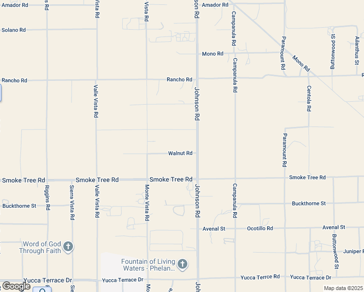 map of restaurants, bars, coffee shops, grocery stores, and more near 4848 Walnut Road in Phelan
