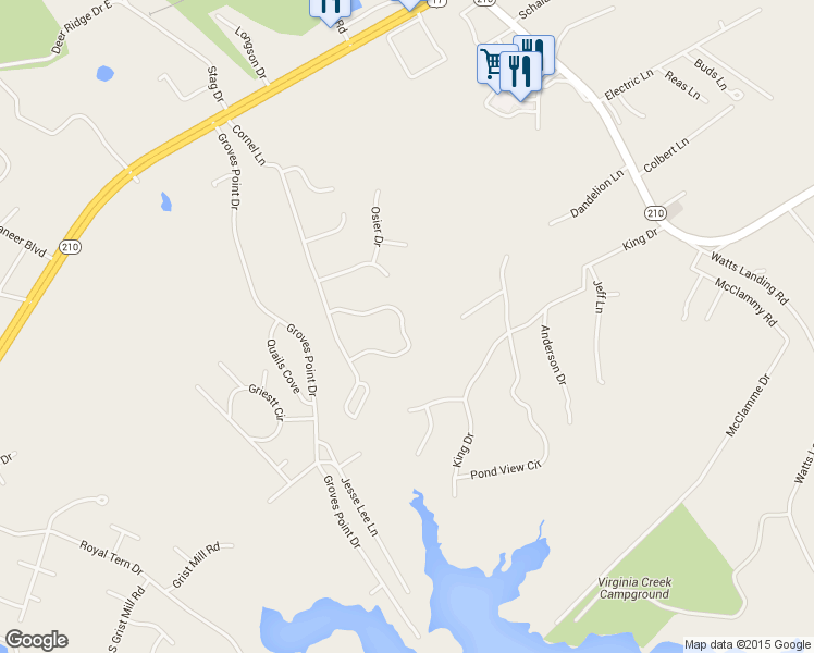 map of restaurants, bars, coffee shops, grocery stores, and more near 120 Roughleaf Trail in Hampstead
