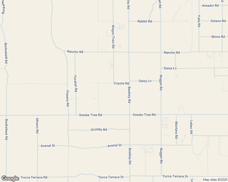 map of restaurants, bars, coffee shops, grocery stores, and more near 3123 Coyote Road in Pinon Hills