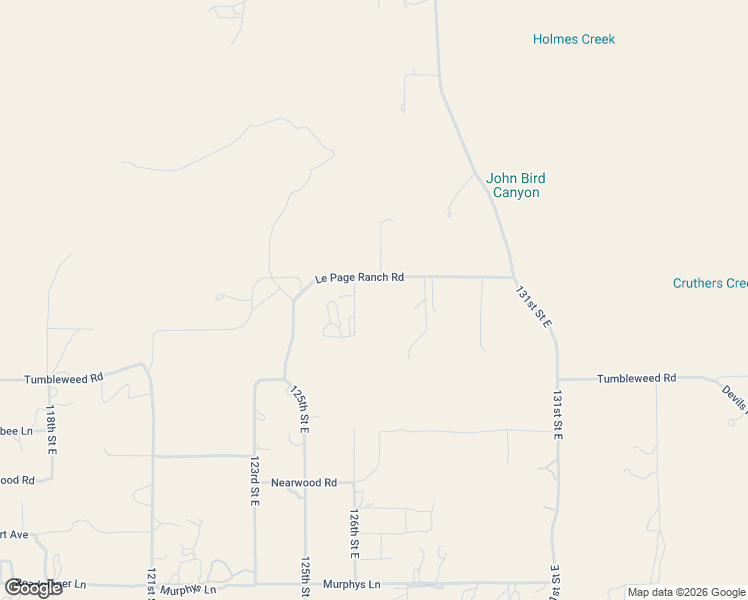 map of restaurants, bars, coffee shops, grocery stores, and more near Le Page Ranch Road in Juniper Hills