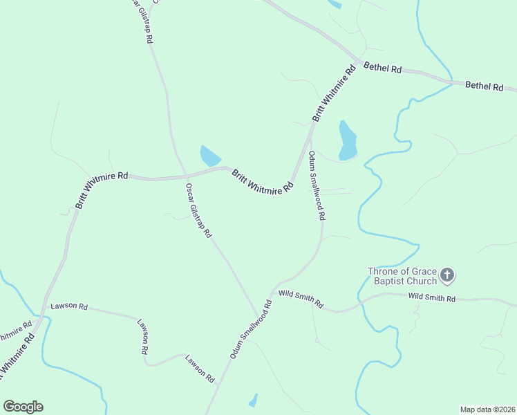 map of restaurants, bars, coffee shops, grocery stores, and more near 5480 Britt Whitmire Road in Gainesville