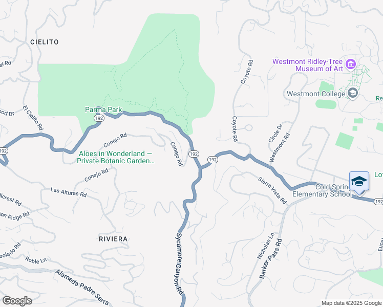map of restaurants, bars, coffee shops, grocery stores, and more near 1825 Stanwood Drive in Santa Barbara
