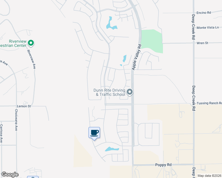 map of restaurants, bars, coffee shops, grocery stores, and more near 10533 Lanigan Road in Apple Valley