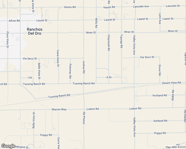 map of restaurants, bars, coffee shops, grocery stores, and more near Mills Road in Apple Valley