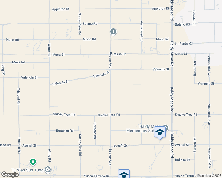 map of restaurants, bars, coffee shops, grocery stores, and more near Beaver Avenue in Phelan
