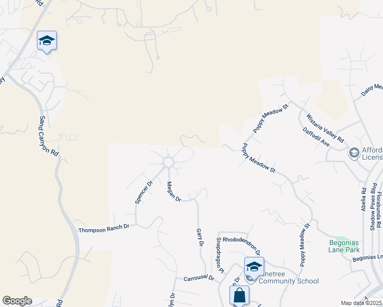 map of restaurants, bars, coffee shops, grocery stores, and more near 15621 Nahin Lane in Santa Clarita